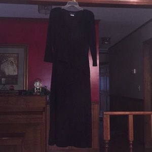 Long black dress one piece